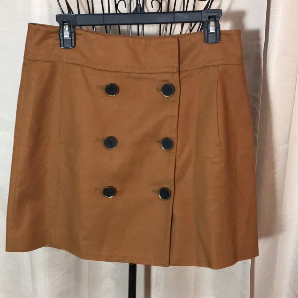 LOFT. camel brown mini skirt.   size 8